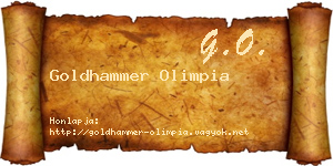Goldhammer Olimpia névjegykártya